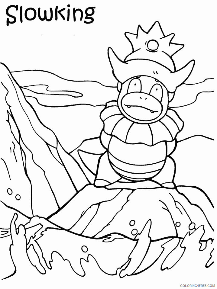 Slowking Pokemon Characters Printable Coloring Pages 54 2021 086 Coloring4free