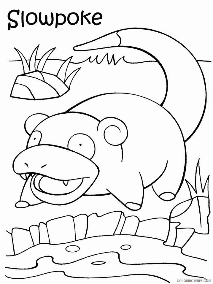 Slowpoke Pokemon Characters Printable Coloring Pages 63 2021 087 Coloring4free