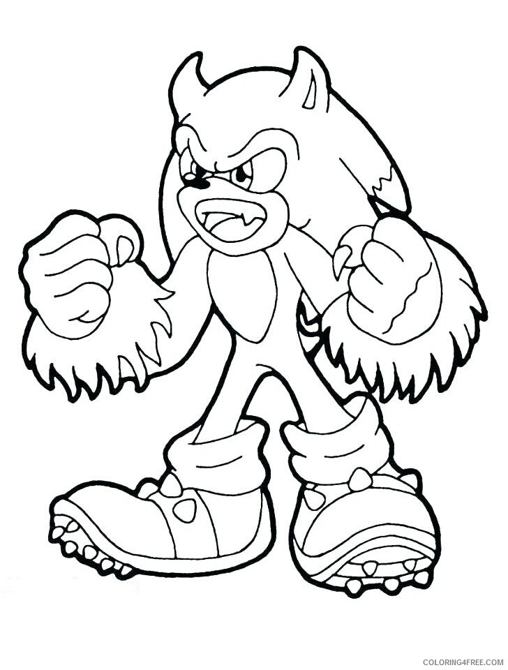 Sonic Boom Coloring Pages Games sonic knuckles hedgehog Printable 2021 1136 Coloring4free
