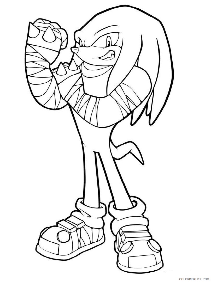 Sonic Boom Coloring Pages Games the echidna Printable 2021 1137 Coloring4free