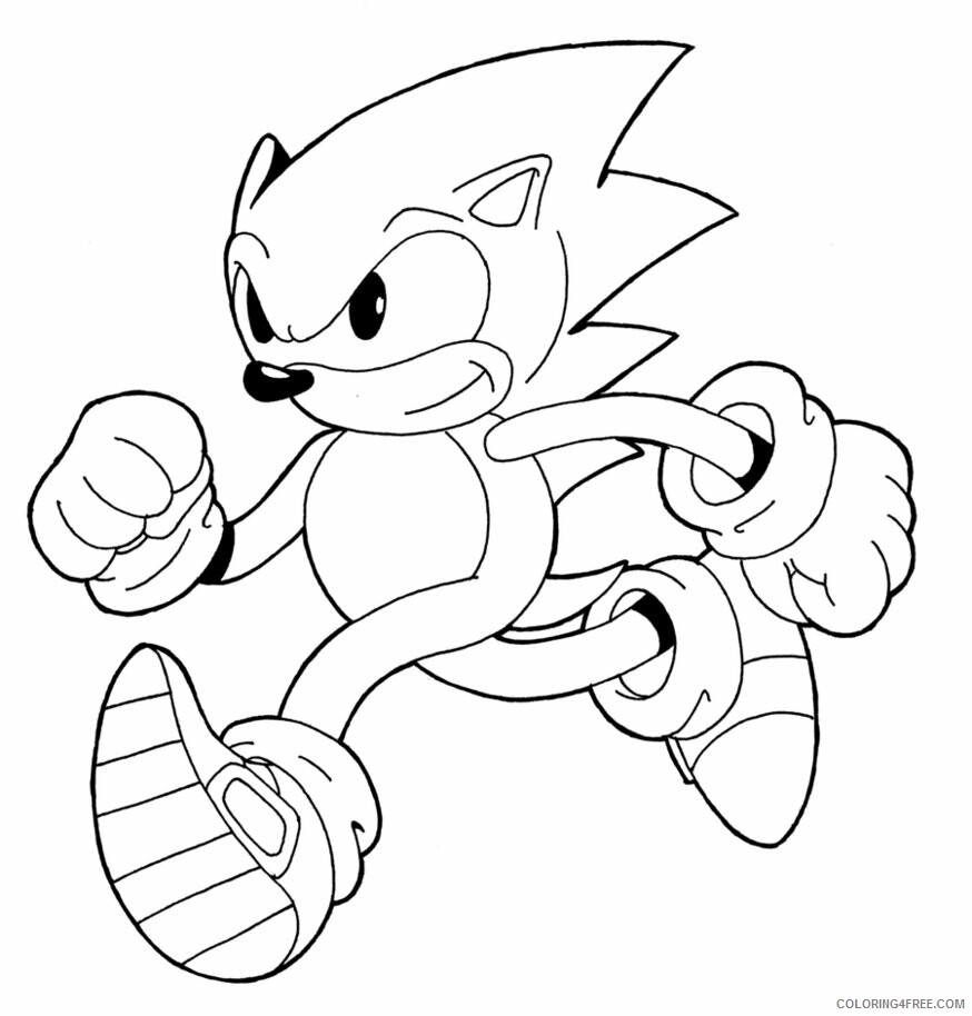 Sonic Coloring Pages Games Free Sonic to Print Printable 2021 1067 Coloring4free