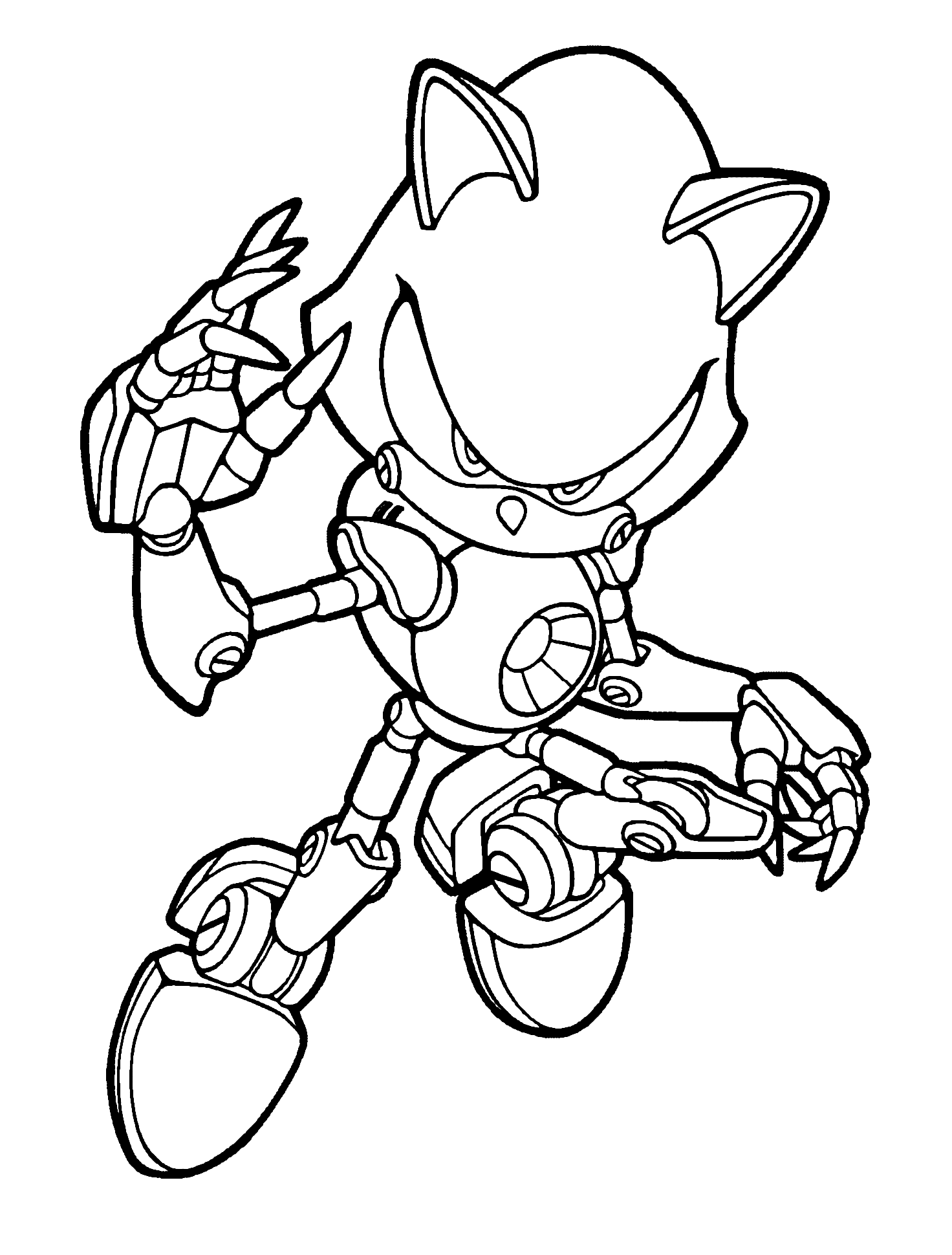 Sonic Coloring Pages Games Metal Sonic Printable 2021 1071 Coloring4free