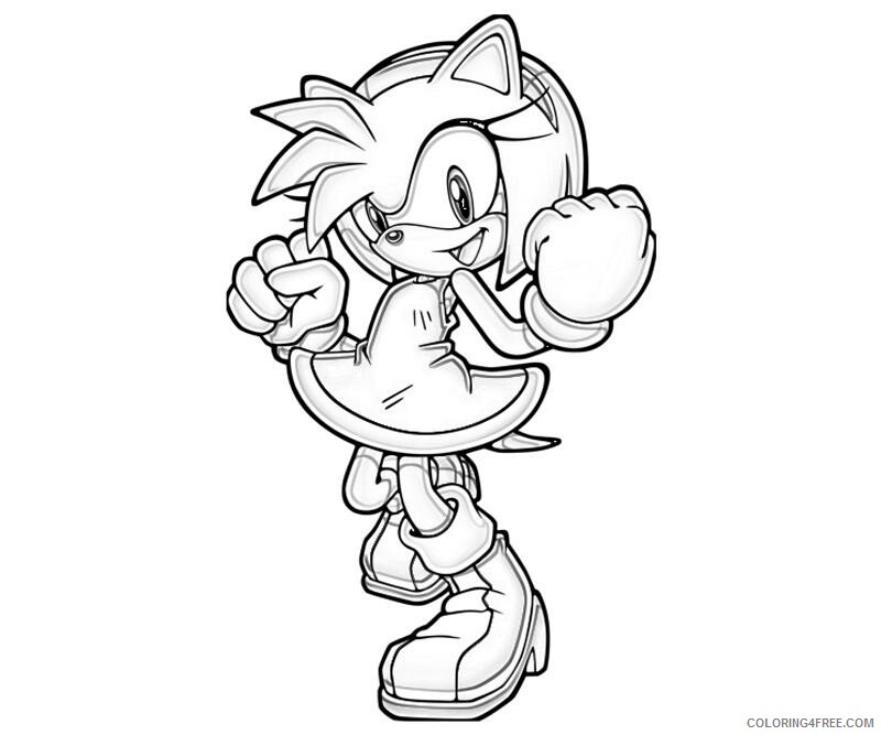 Sonic Coloring Pages Games Sonic Amy Rose Printable 2021 1083 Coloring4free