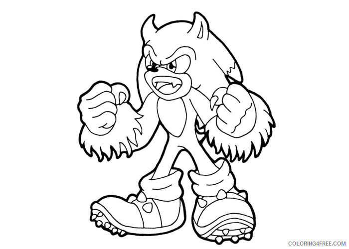 Sonic Coloring Pages Games Sonic The Werehog Printable 2021 1130 Coloring4free Coloring4free Com - sonic the werewolf on roblox games