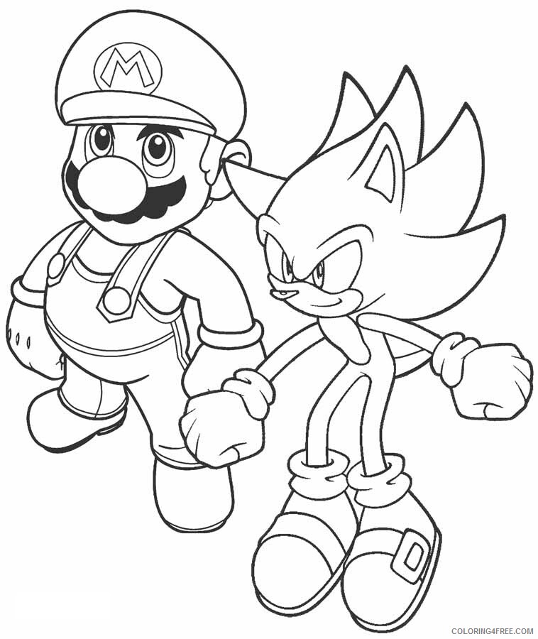 Sonic Coloring Pages Games mario and sonic Printable 2021 1046 Coloring4free