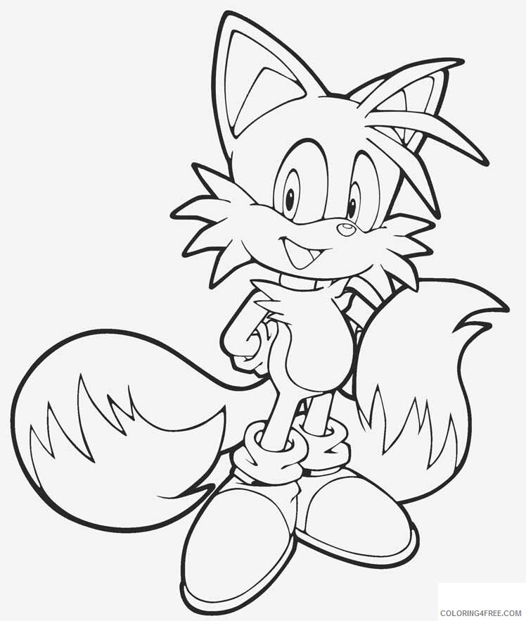 Sonic Coloring Pages Games sonic tails Printable 2021 1051 Coloring4free
