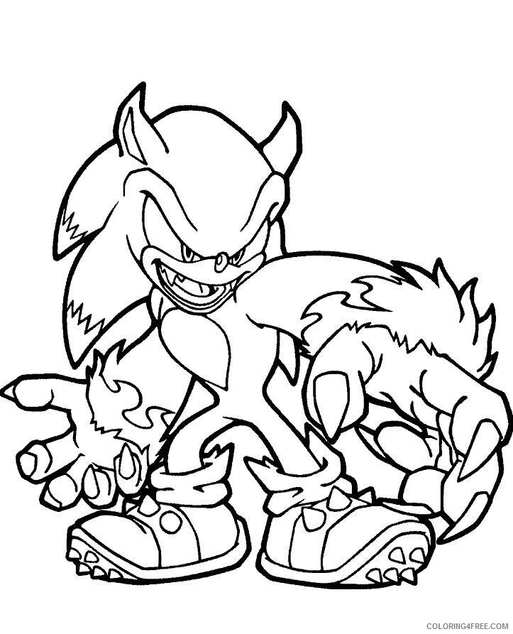 Sonic Coloring Pages Games sonic the new monster Printable 2021 1048 Coloring4free