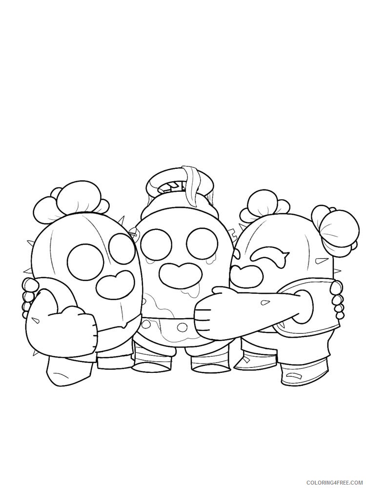 Spike Coloring Pages Games spike brawl stars 333 Printable 2021 199 Coloring4free