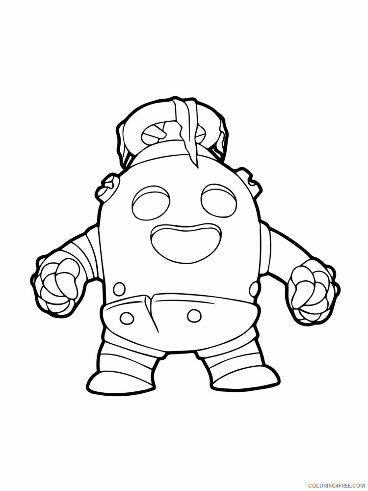 Spike Coloring Pages Games spike brawl stars 7 Printable 2021 201 Coloring4free