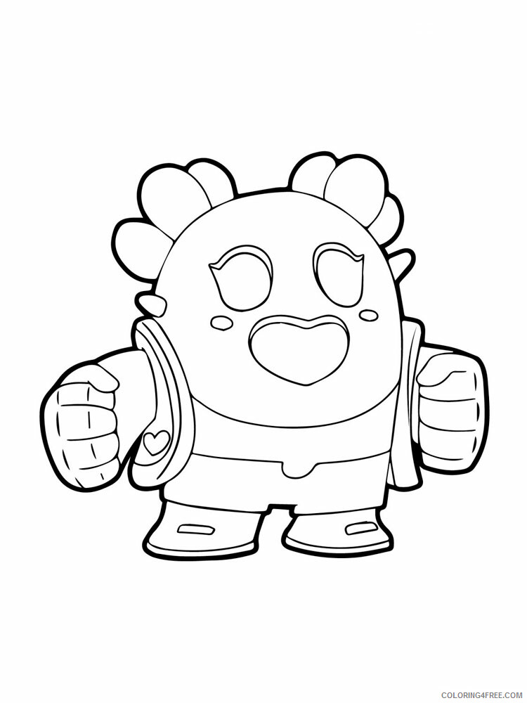 Spike Coloring Pages Games spike brawl stars 8 Printable 2021 202 Coloring4free