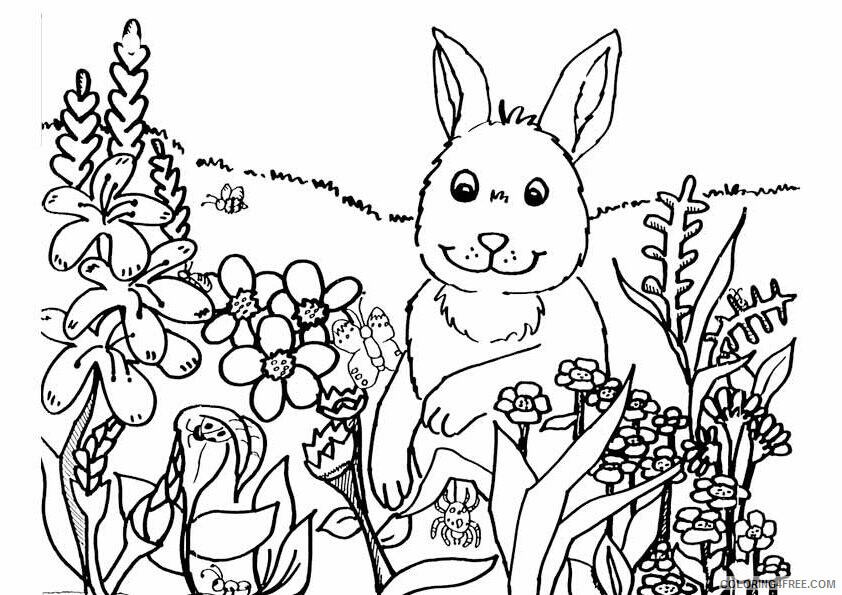 Spring Coloring Pages Nature Free Spring Printable 2021 557 Coloring4free