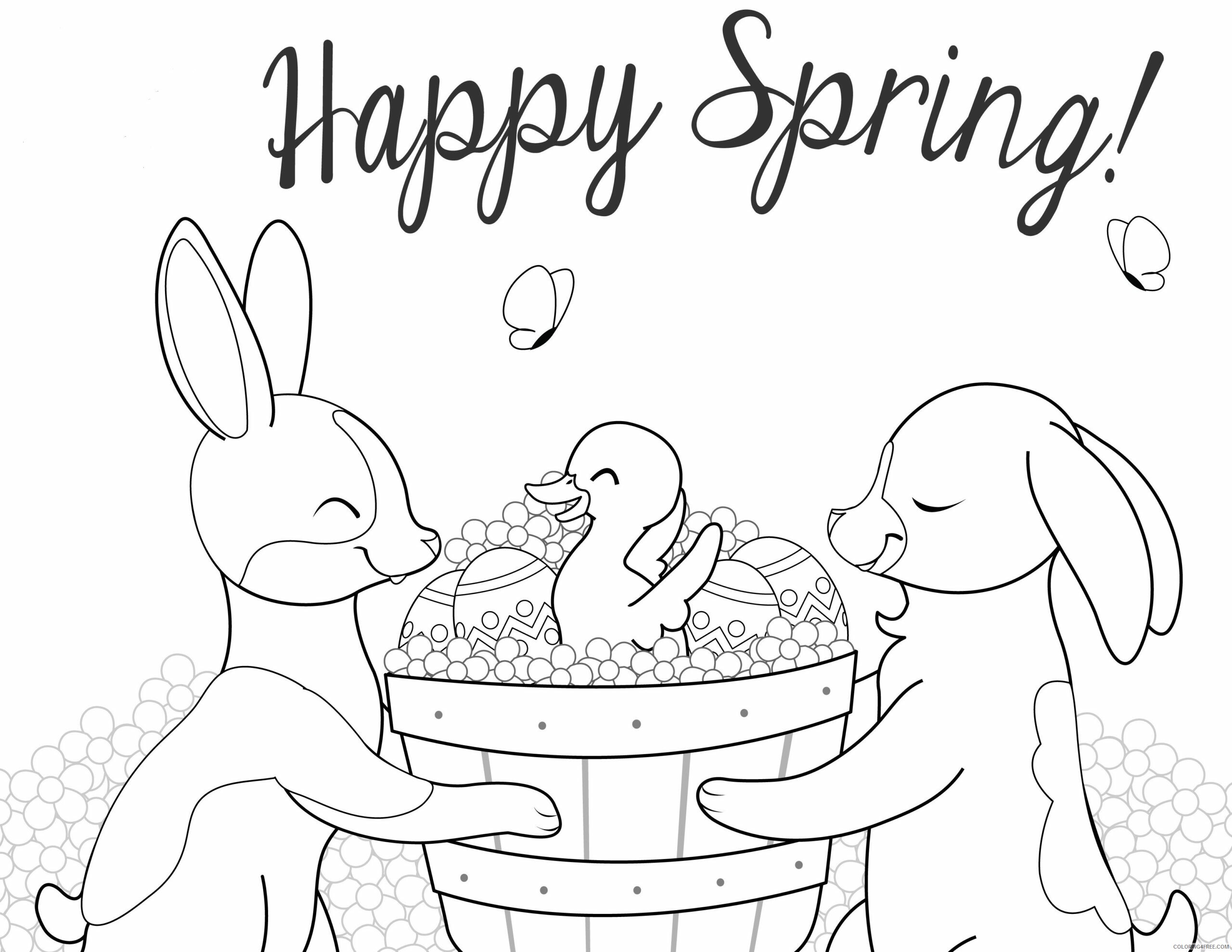 Spring Coloring Pages Nature Happy Spring April Printable 2021 559 Coloring4free
