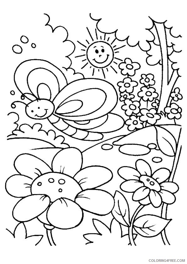 Spring Coloring Pages Nature Print Spring Printable 2021 565 Coloring4free