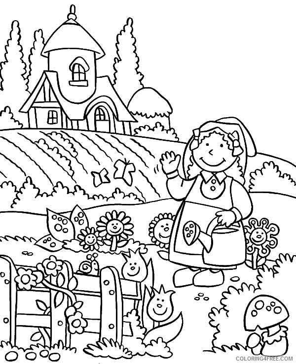 Spring Coloring Pages Nature Spring Garden Printable 2021 605 Coloring4free