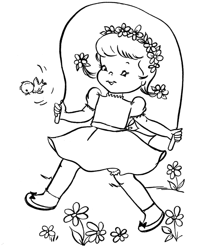 Spring Coloring Pages Nature Spring Jump Rope Printable 2021 597 Coloring4free