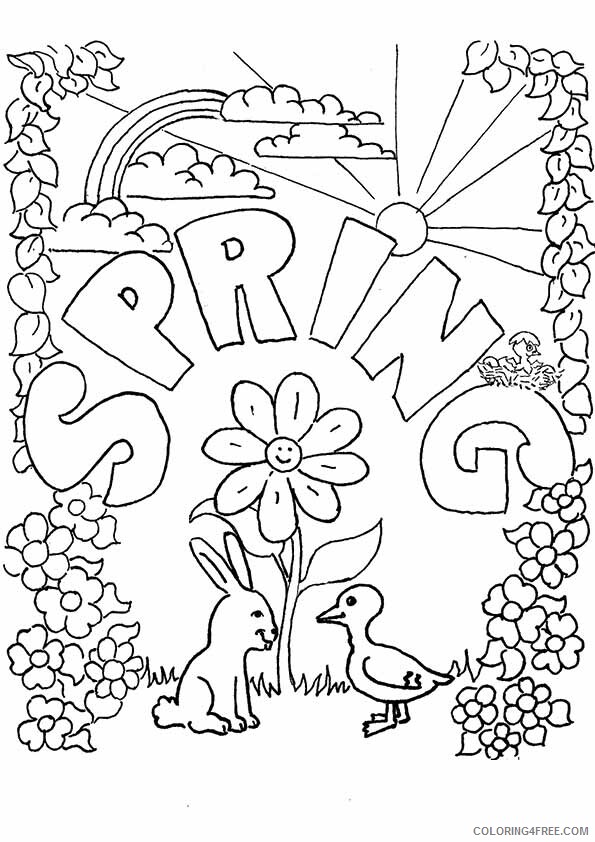 Spring Coloring Pages Nature Spring Sheet Printable 2021 603 Coloring4free