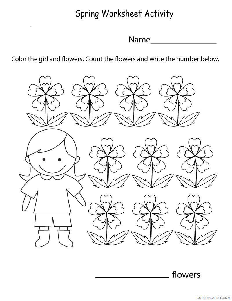 Spring Coloring Pages Nature Spring Worksheet Activity Printable 2021 616 Coloring4free