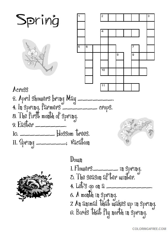 Spring Coloring Pages Nature Spring Worksheets Printable 2021 617 Coloring4free