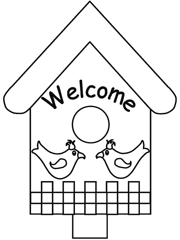 Spring Coloring Pages Nature b birdhouse Printable 2021 550 Coloring4free