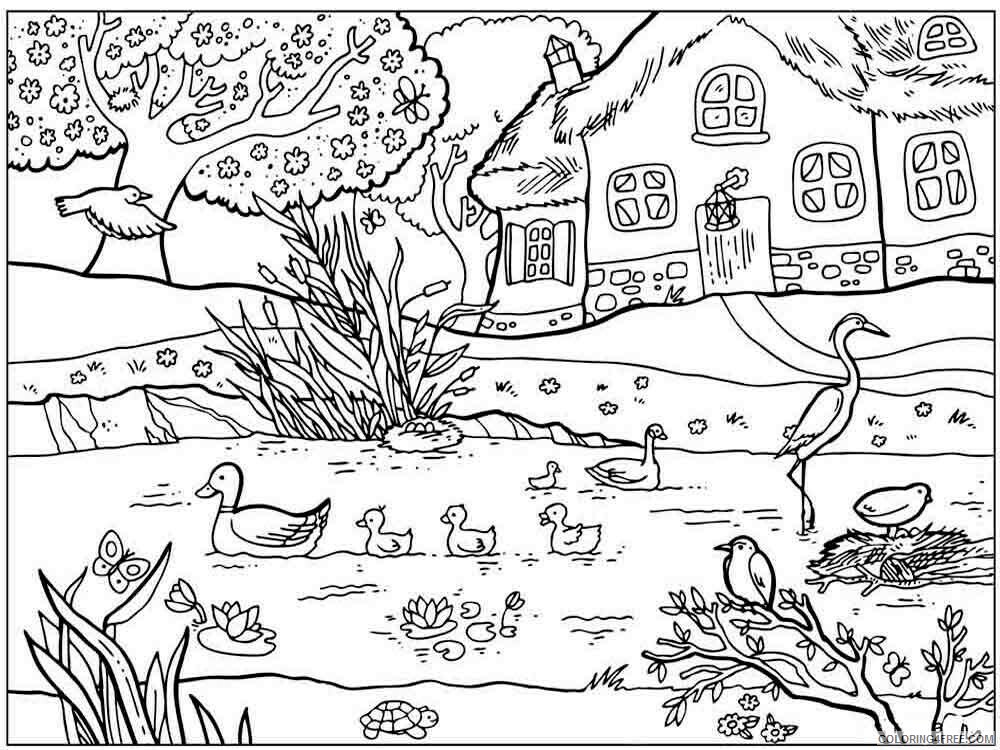 Spring Coloring Pages Nature spring 21 Printable 2021 588 Coloring4free
