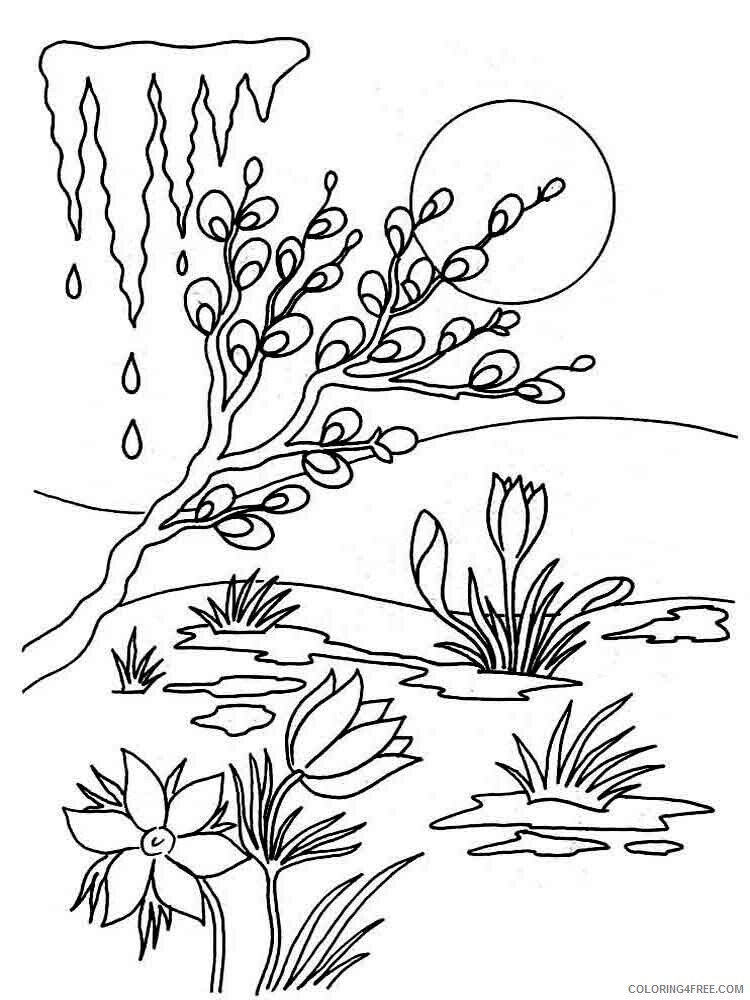 Spring Coloring Pages Nature spring 5 Printable 2021 590 Coloring4free