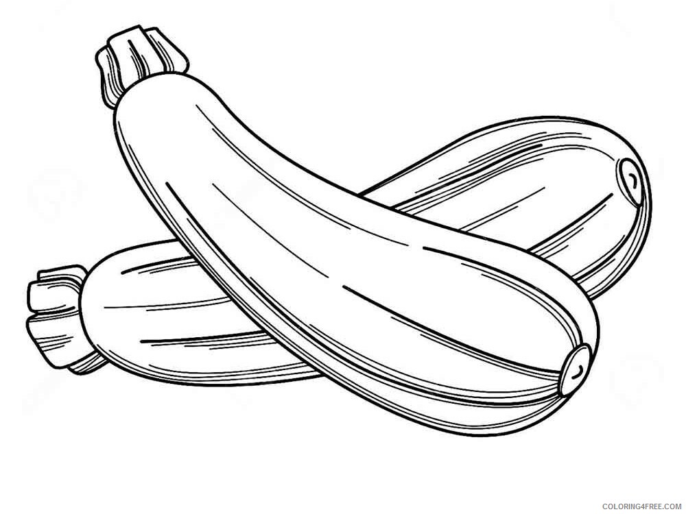 Squash Coloring Pages Vegetables Food Vegetables Squash 3 Printable 2021 748 Coloring4free