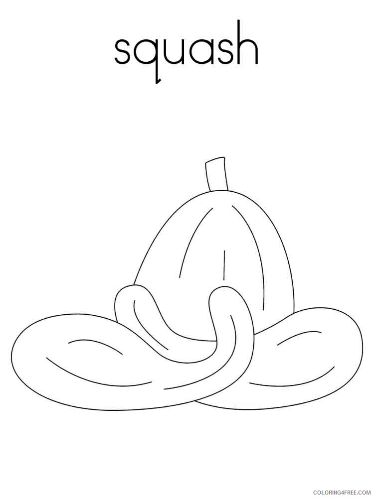 Squash Coloring Pages Vegetables Food Vegetables Squash 6 Printable 2021 749 Coloring4free