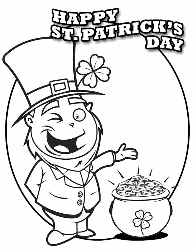 St Patricks Day Coloring Pages Holiday Leprechaun St Patricks Day Printable 2021 0875 Coloring4free