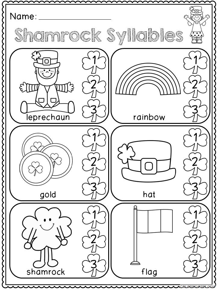 St Patricks Day Coloring Pages Holiday St Patricks Day English Worksheets Printable 2021 0895 Coloring4free