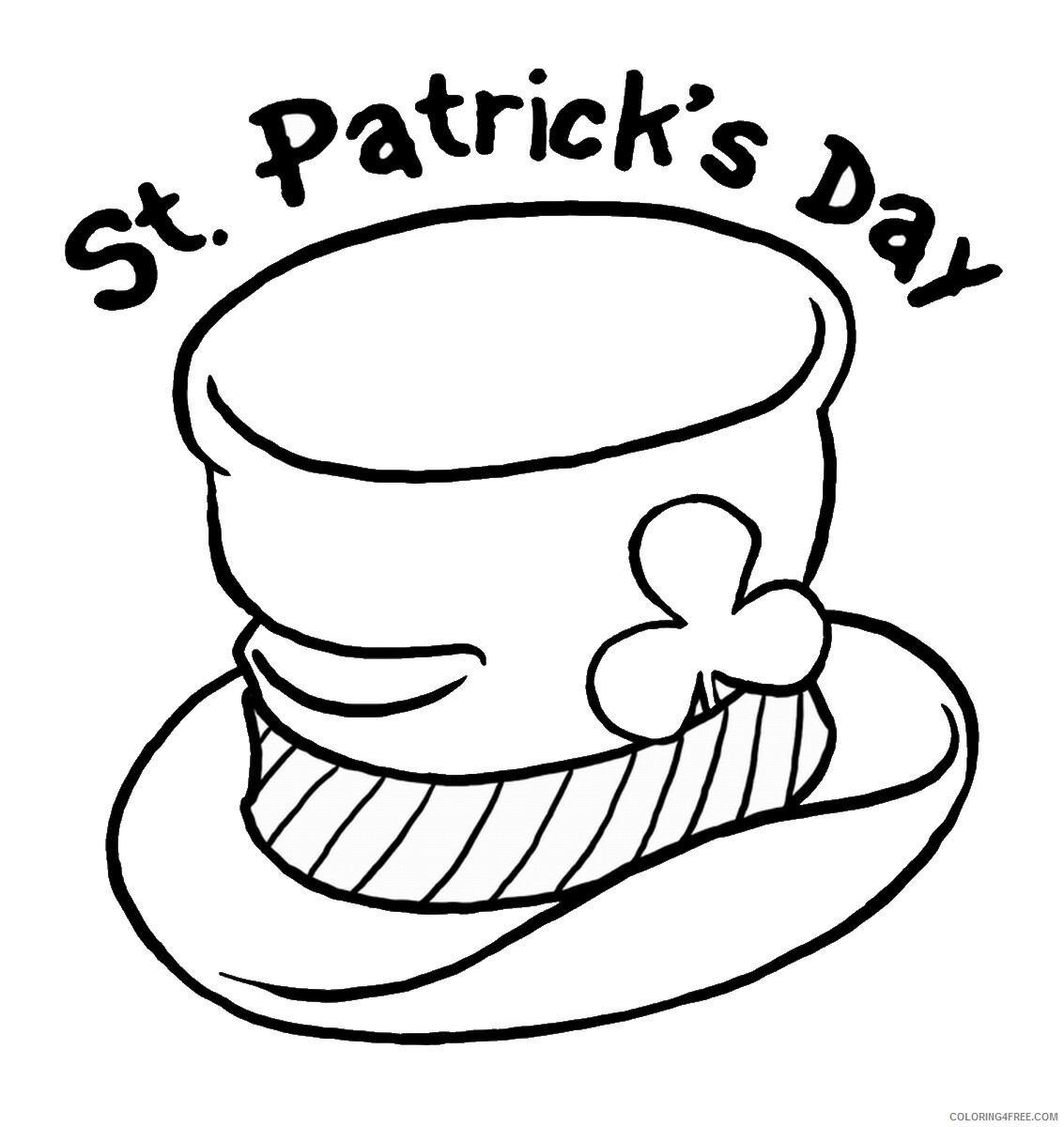 St Patricks Day Coloring Pages Holiday St Patricks Day Shamrock Printable 2021 0898 Coloring4free