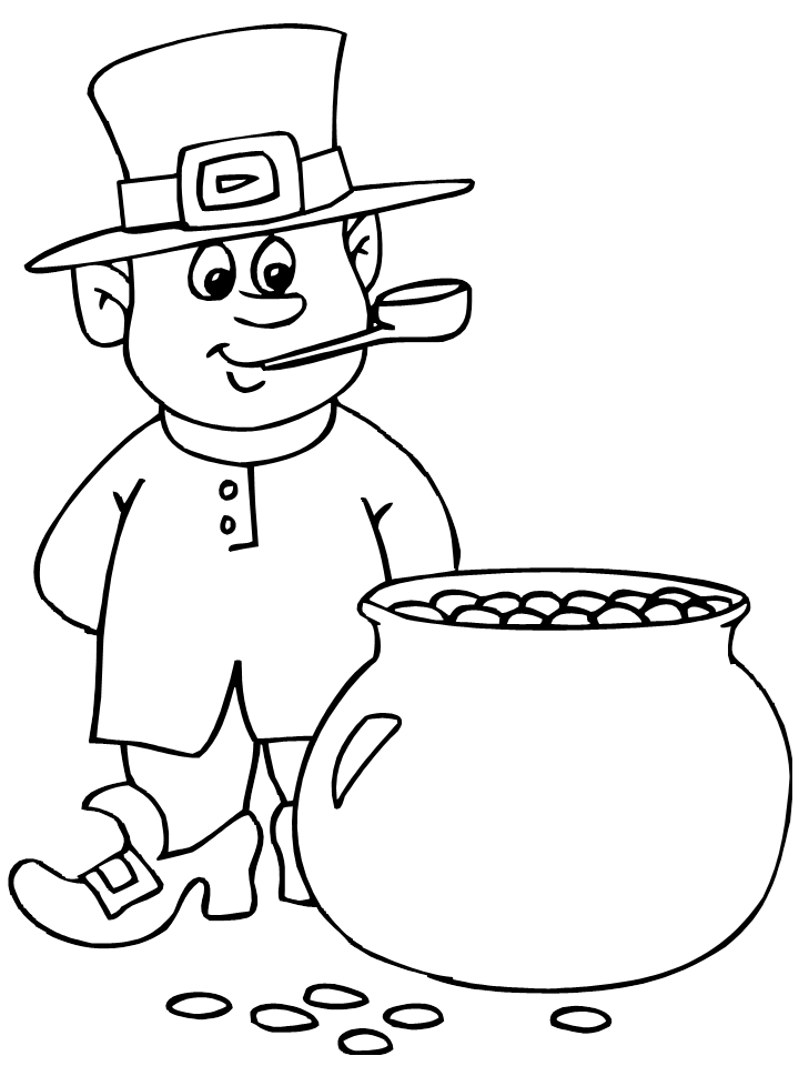 St Patricks Day Coloring Pages Holiday leprechaun2 Printable 2021 0868 Coloring4free