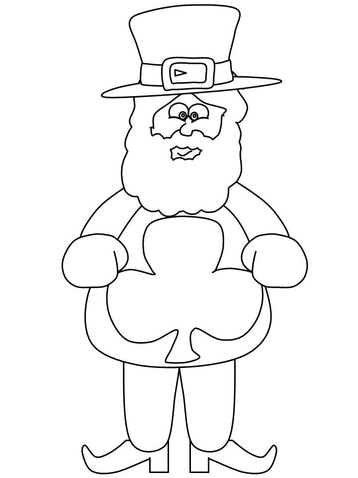 St Patricks Day Coloring Pages Holiday leprechaun3 Printable 2021 0869 Coloring4free