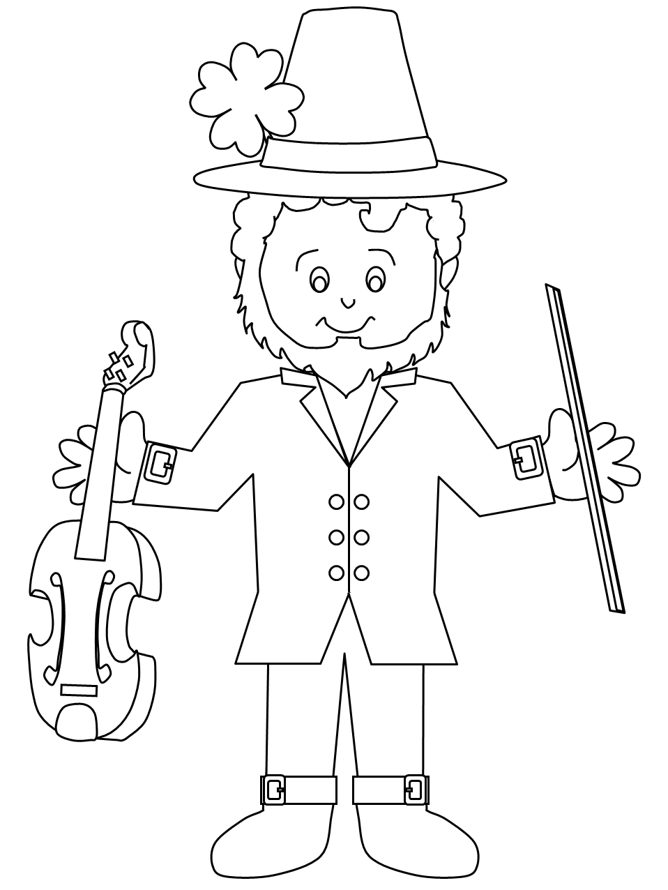 St Patricks Day Coloring Pages Holiday leprechaun5 Printable 2021 0871 Coloring4free