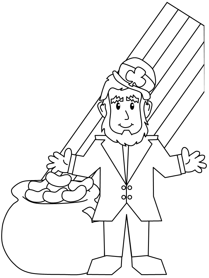 St Patricks Day Coloring Pages Holiday leprechaun6 Printable 2021 0872 Coloring4free