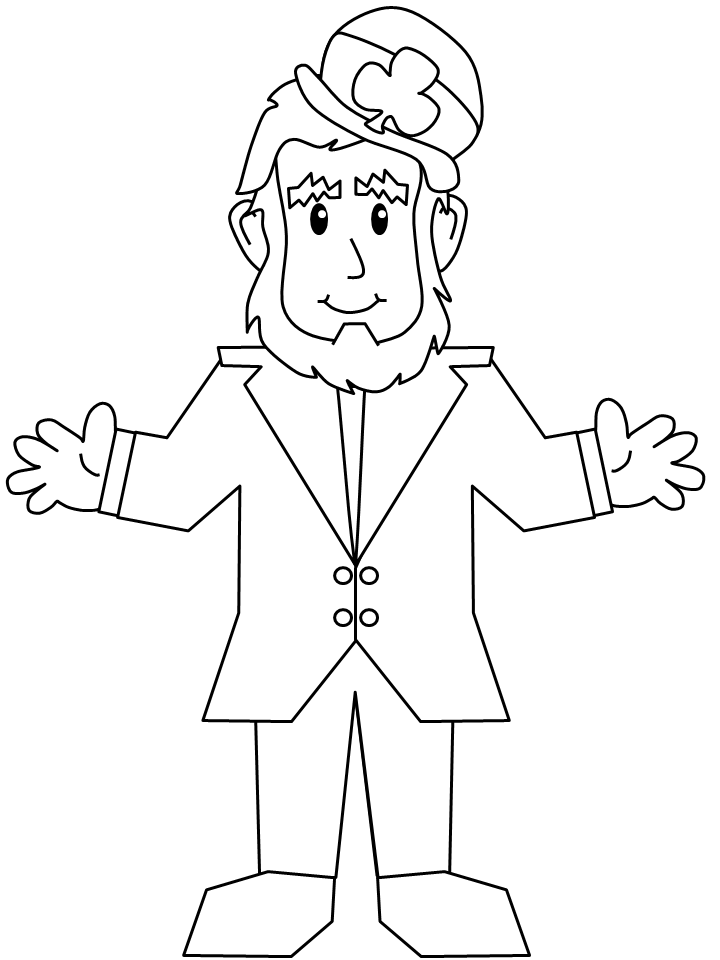 St Patricks Day Coloring Pages Holiday leprechaun7 Printable 2021 0873 Coloring4free