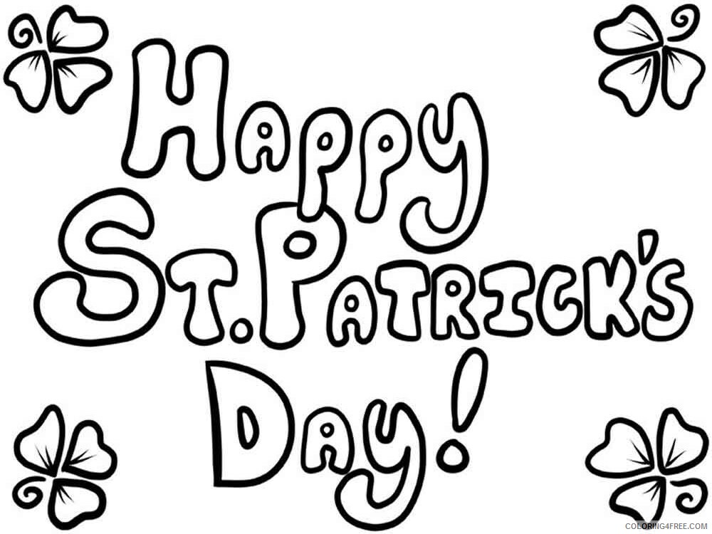 St Patricks Day Coloring Pages Holiday st patricks day 4 Printable 2021 0890 Coloring4free