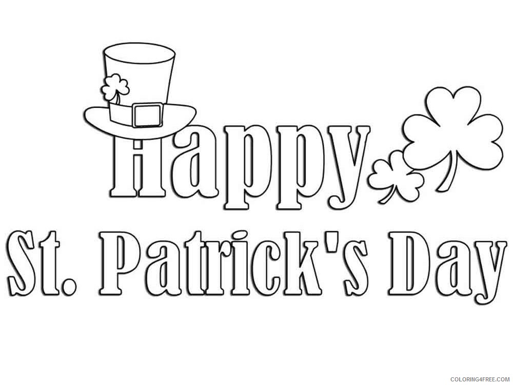 St Patricks Day Coloring Pages Holiday st patricks day 9 Printable 2021 0892 Coloring4free