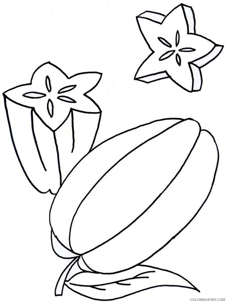 Star Fruit Coloring Pages Fruits Food Star fruits 1 Printable 2021 398 Coloring4free