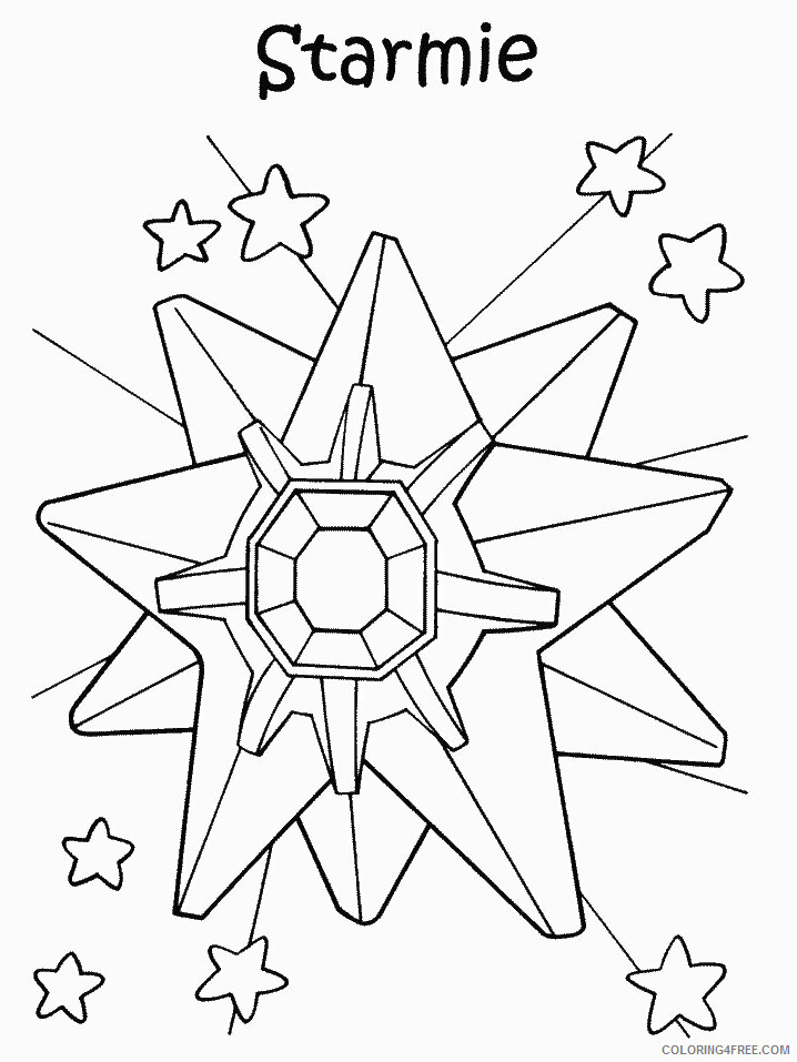 Starmie Pokemon Characters Printable Coloring Pages 49 2 2021 090 Coloring4free Coloring4free Com - how to draw roblox characters 49