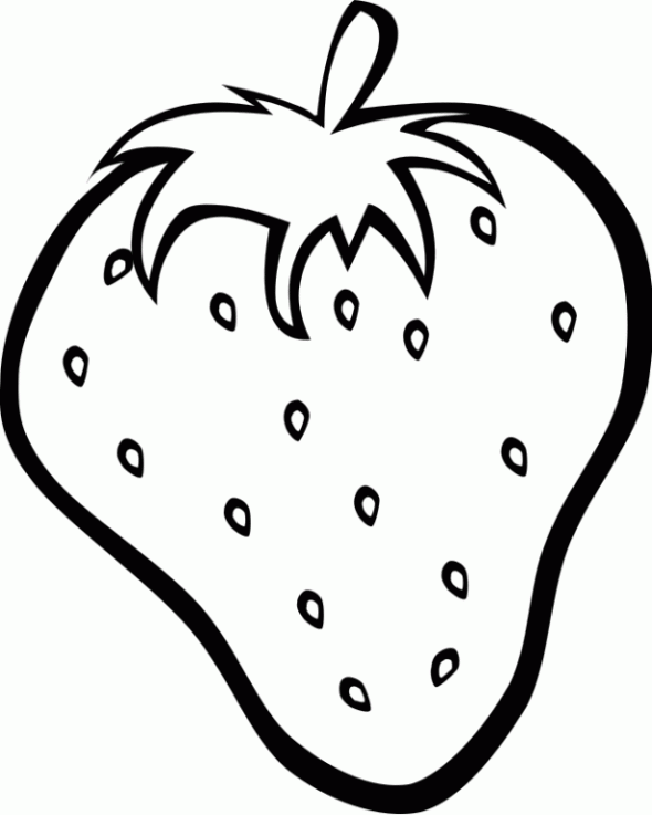 Strawberry Coloring Pages Fruits Food Strawberry Printable 2021 418 Coloring4free