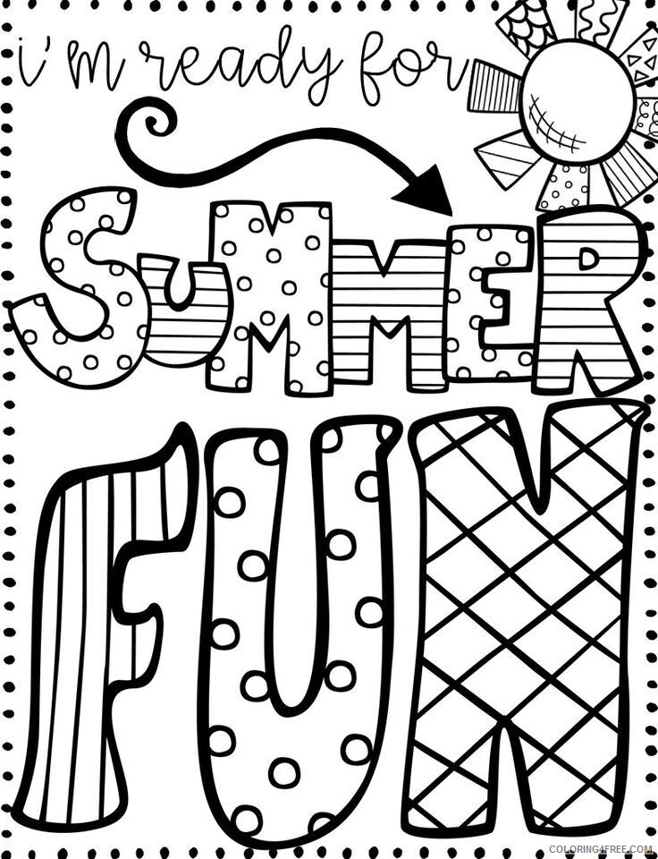Summer Coloring Pages Nature Summer Fun June Printable 2021 711 Coloring4free