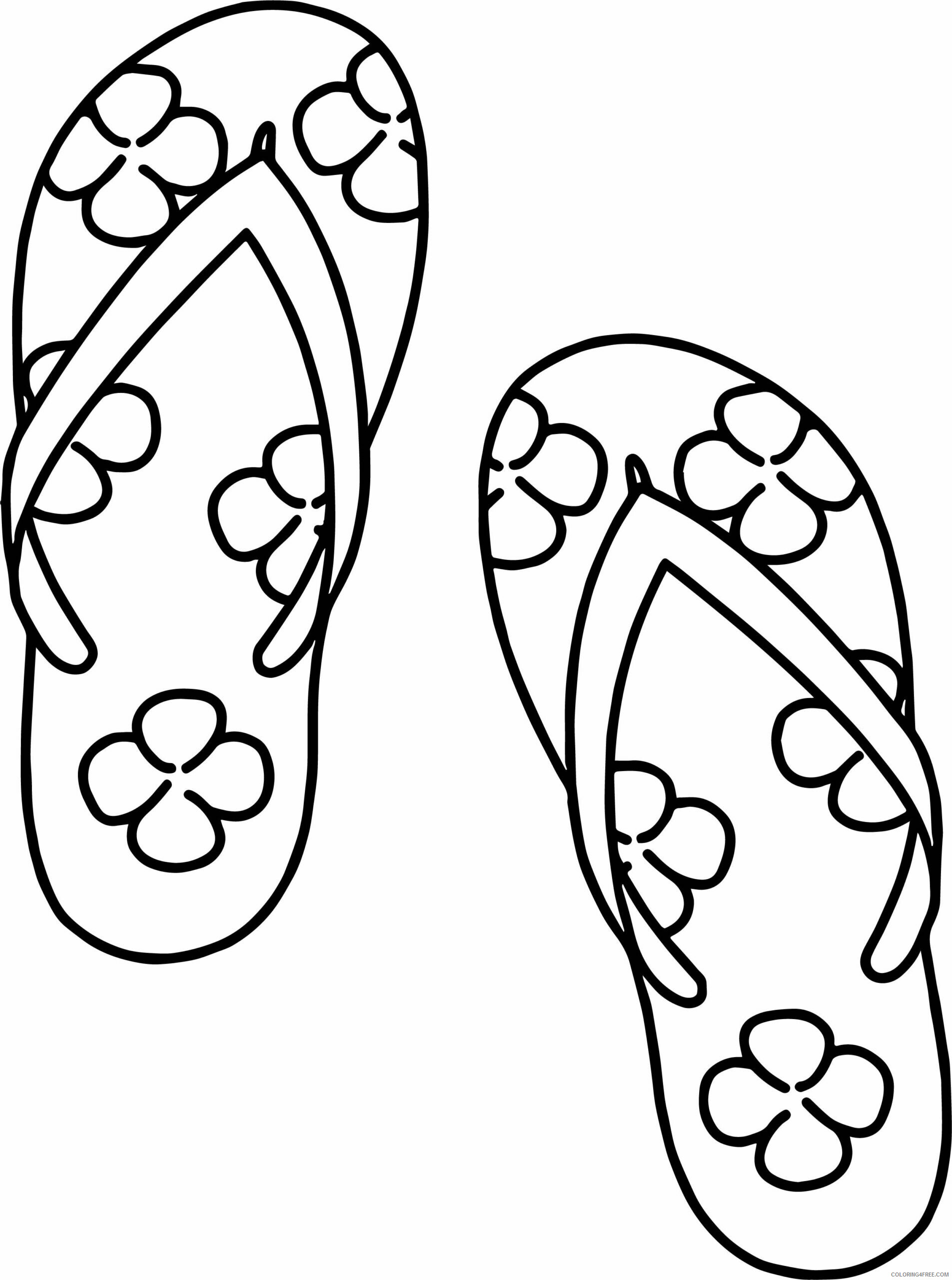 Summer Coloring Pages Nature Summer Shoes in July Printable 2021 715 Coloring4free