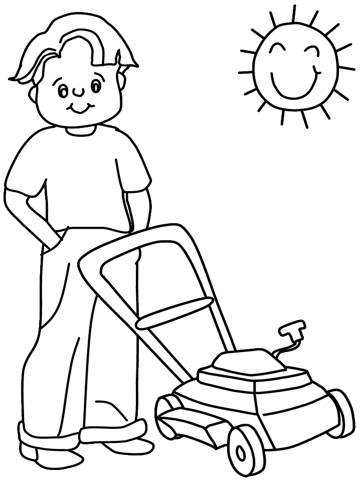 Summer Coloring Pages Nature lawnmower Printable 2021 646 Coloring4free