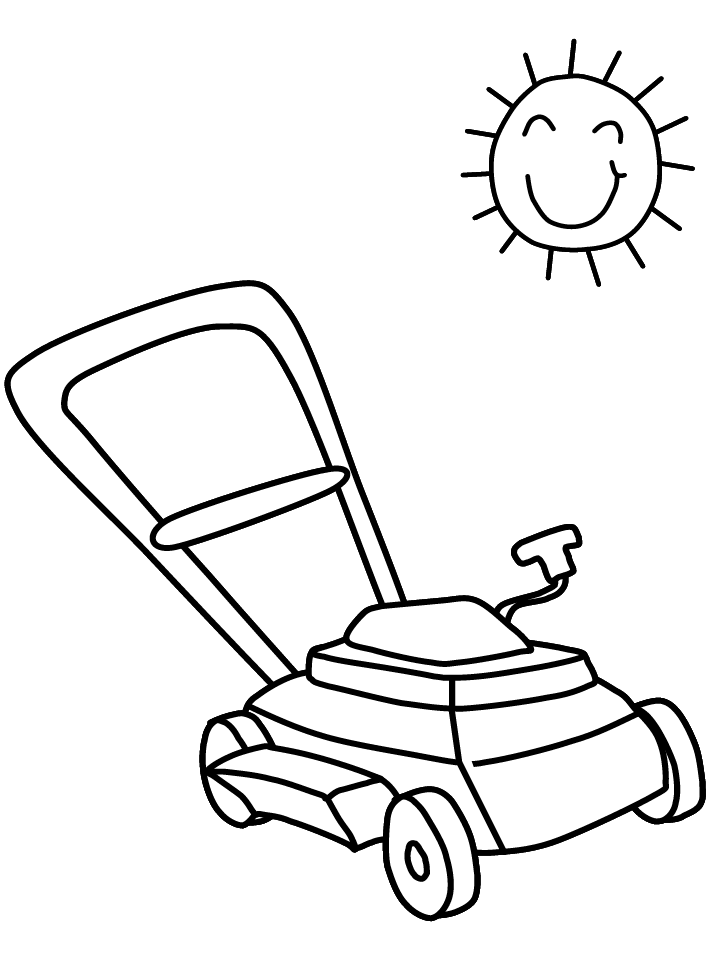 Summer Coloring Pages Nature lawnmower2 Printable 2021 647 Coloring4free
