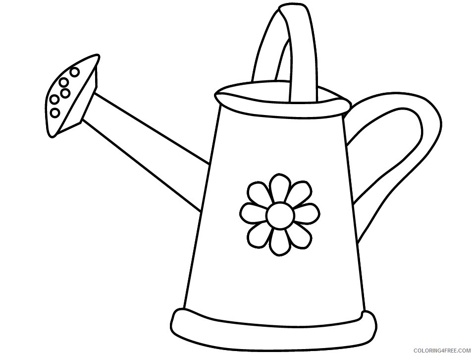 Summer Coloring Pages Nature watering can Printable 2021 721 Coloring4free