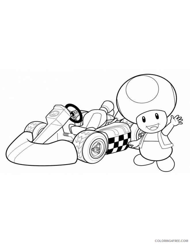 Super Mario Coloring Pages Games Color Mario Kart Printable 2021 1154 Coloring4free