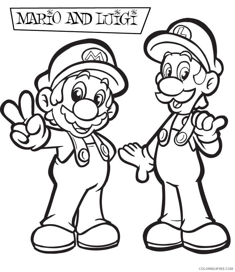 Super Mario Coloring Pages Games Mario And Luigi Printable 2021 1166 Coloring4free