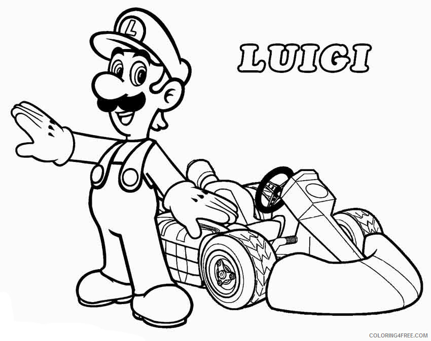 Super Mario Coloring Pages Games Mario Kart Free Printable 2021 1201 Coloring4free