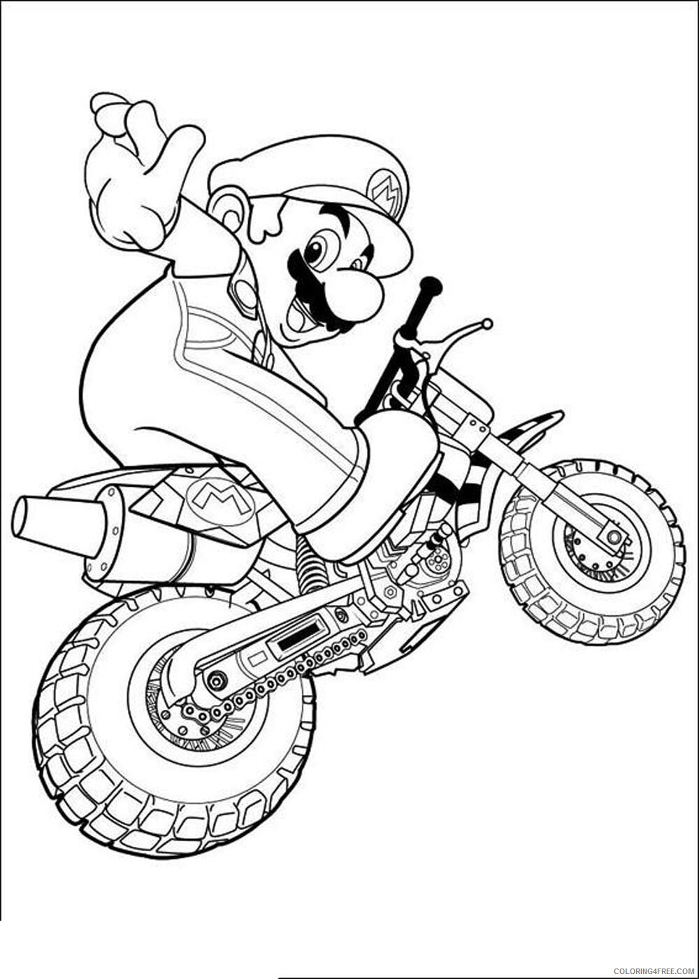 Super Mario Coloring Pages Games Mario Kart Pictures Printable 2021 1204 Coloring4free