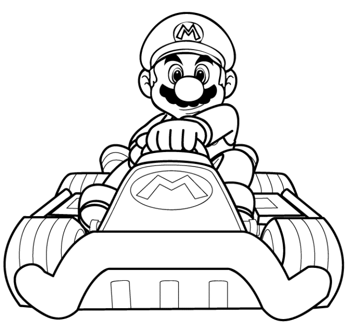 Super Mario Coloring Pages Games Mario Kart Printable 2021 1199 Coloring4free